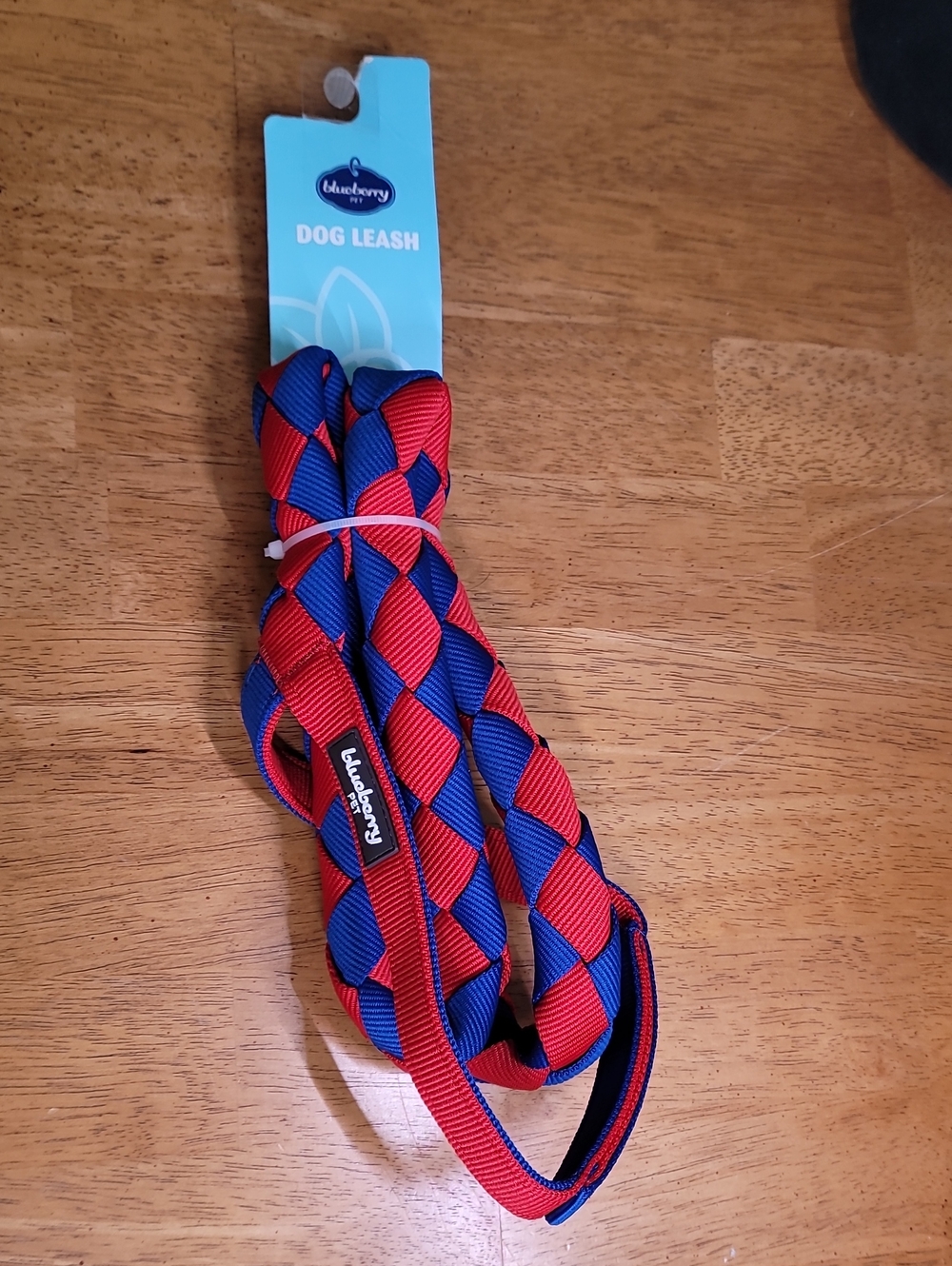 Red & Blue Braided Dog Leash
